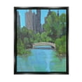 thumbnail image 2 of Stupell Industries Urban City Park Town Bridge Over Lake Painting Luster Gray Floating Framed Canvas Print Wall Art, Design by Allayn Stevens, 2 of 5