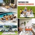 thumbnail image 4 of Orange Blue Botanical Outdoor Rug for Patio/Deck/Porch, Non-Slip Large Area Rug 5 x 7 Ft, Weeping Fall Eucalyptus Leaves Indoor Outdoor Rugs Washable Area Rugs, Reversible Camping Rug Carpet Runner, 4 of 8