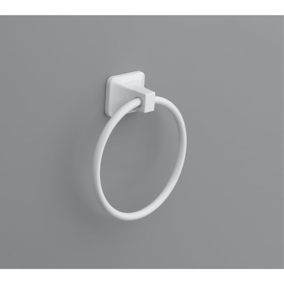 OakBrook Satin White Towel Ring Die Cast Zinc