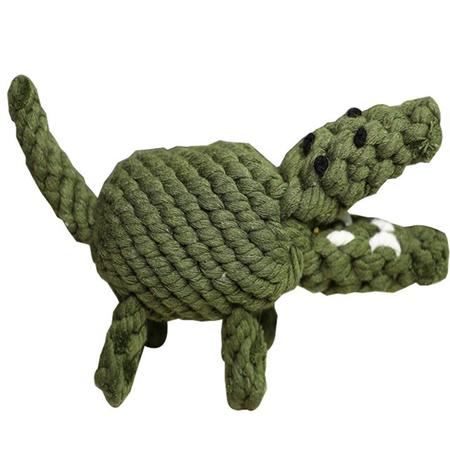 Pet Animal Rope Toy Cute Funny Crocodile Tiger Shape Dog Chew Toy Cat Bite Toy
