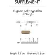 Dr. Mercola Organic Ashwagandha, 30 Servings (60 Capsules), Dietary Supplement, Supports Energy Production, Non-GMO, Certified USDA Organic