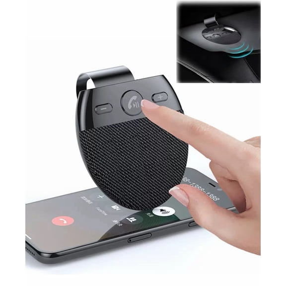 Bluetooth Handsfree Car Kit, Voice Control Visor Speakerphone with Long Battery Life for Driving