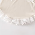 thumbnail image 5 of FAIWAD Girls Long Sleeve Tops Crew Neck Ribbed Knit Casual Pullover Cute Lace Trim Bow Shirts, 5 of 8