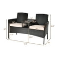 thumbnail image 4 of Costway Patented Patio Rattan Chat Set Loveseat Sofa Table Chairs Conversation Cushioned, 4 of 11