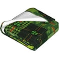 thumbnail image 6 of Throw Blanket Saint patrick pattern Warm Cozy Soft Lightweight Flannel Fleece Blanket for Bedroom Sofa Room Home Decorative Fuzzy Blanket 60"x50", 6 of 6