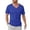 Blue, variant on Men's Fashion Solid Color V Neck T Shirt Casual Comfortable Breathable Top Custom T Shirts Microfiber Tee Shirts for Men Big Man Shirts
