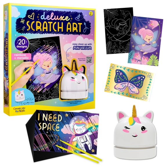 Creativity for Kids Deluxe Scratch Art: Unicorn Girls Toys Age 6-8, Crafts for Girls