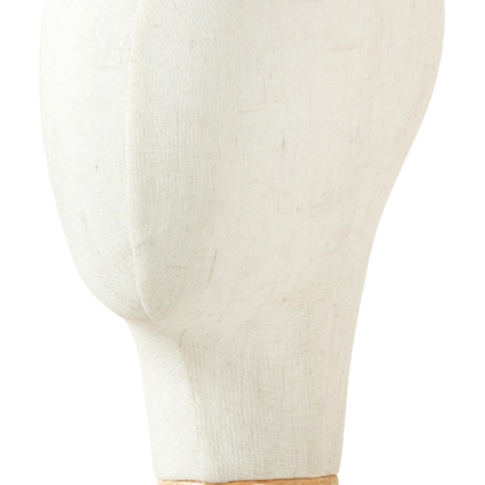 Serenable Manikin Head Canvas Mannequin Wall Mounted Sturdy Hair Hats Hairpieces Multipurpose Hat Display Stand Beginner Home Salon 15cm Hook