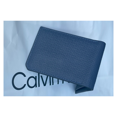 thumbnail image 2 of Calvin Klein Men's  Leather Slim Bifold Wallet  CK LOGO  Blue, 2 of 2
