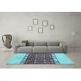 thumbnail image 3 of Ahgly Company Indoor Rectangle Abstract Light Blue Modern Area Rugs, 6' x 9', 3 of 4