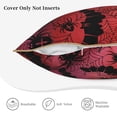 thumbnail image 3 of KLL Bats And Spiders Decorative Throw Pillow Covers Velvet Soft for Couch Sofa Bedroom Living Room Outdoor (No pillow core)- 20"x20", 3 of 5