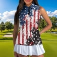 thumbnail image 4 of Aplkyhs Patriotic Matching Golf Shirts for Couple Moisture Wicking Golf Tank Top for Women Racerback Design Keep Cool in Hot Weather Breathable Fabric Lightweight, 4 of 6