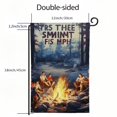 thumbnail image 3 of PHYHOO Let's Drink By The Fire And Watch People Park Their Campers Flag Personalized Funny Camping Garden Flag Campsite Campfire Camper Garden Flag Gift Outdoor Decorations Yard White, 3 of 6