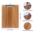 thumbnail image 2 of Stylish A5 Clipboards With Low Profile Clip, Set Of Wooden Clipboards For Office And Home Use, Beautiful Color Options, Strong Stainless Steel Clip, Easy Hanging, Letter Size Compatibility, 2 of 5