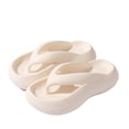 thumbnail image 2 of Viluyesy Womens Flip Flops, Shower Bedroom Slippers Thick Sole Non-Slip Indoor Outdoor Comfort Thong Sandals Beige, 2 of 9