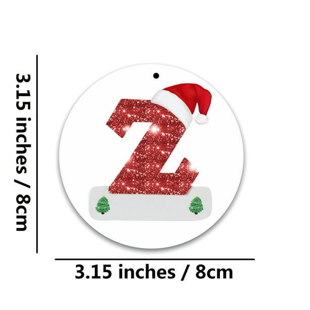 Ornamentos Colgantes Personalizados Del Alfabeto Del Árbol de Navidad, Acrílico 8cm Bricolaje para Regalo Y Decoración de Fiesta Ornamentos Del Árbol de Navidad