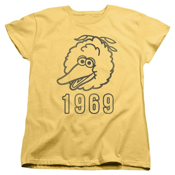 Sesame Street Big Bird 1969 S/S Women's T-Shirt Banana