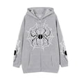 thumbnail image 3 of Women's Printed Sweatshirt Cardigan High Street Casual Hop Metal Zipper Jacket, 3 of 3