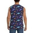 thumbnail image 4 of Fotbe Men's Party Shark Cute Print Men's Sleeveless Muscle Tank Tops Casual T-Shirts for Gym Workout Beach-X-Large, 4 of 8