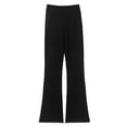 thumbnail image 5 of Esho 1/2 Packs Teens Girls Yoga Pants High Waisted Flare Leggings Activewear Kids Casual Bell Bottoms Pants 3-14T, 5 of 8