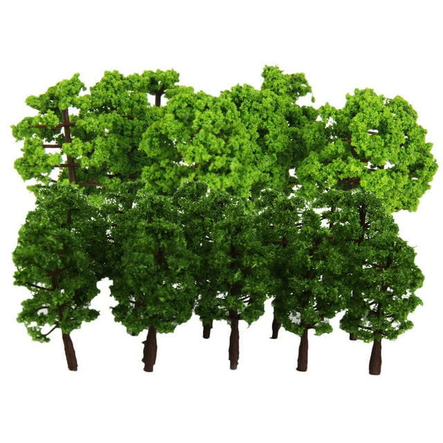 Diorama de arquitectura de ferrocarril de escala 1: 150 de árbol modelo 40 piezas para manualidades de bricolaje Baoblaze Árboles del paisaje de la carretera