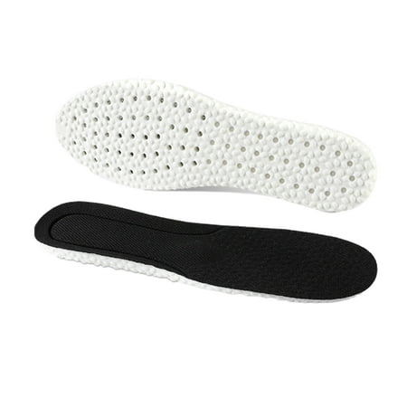 

COOLL 1 Pair Flexible Shoe Insoles Massage Function Faux Leather Breathable Unisex Foam Pads for Daily Use