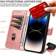 thumbnail image 2 of Flip Case for Samsung Galaxy S10 Lite Dual SIM, 360 Degree Protection Shockproof PU Leather Wallet Phone Cover, Kickstand and 3 Card Slots, Rose Gold, 2 of 14