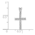 thumbnail image 4 of Real 14kt White Gold 1/6ct. Diamond Latin Cross Pendant; for Adults and Teens; for Women and Men, 4 of 4