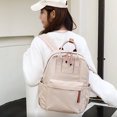 thumbnail image 1 of Mochila escolar para mujer de nailon para niñas adolescentes, bolso de hombro de diseño multiusos, bolso de viaje, color blanco roto, 1 of 1