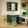 thumbnail image 4 of 36 inch Bathroom Vanity with Medicine Cabinet, Modern Bathroom Storage with 2 Soft Closing Doors and 4 Drawers, Single Sink Vanity Set, Green, 4 of 6