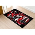 thumbnail image 3 of Black and Red Rug, Personalized Gifts Rug, Salon Rug, Runner Rugs, Basketball Rugs, Sport Rugs, Indoor Rug, Motivation Rugs, Front Door Rug, 3.3'x6.5' - 100x200 cm, 3 of 5