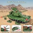 thumbnail image 4 of Tank Toys for 3 4 5 6 7 8 Year Old Boys - Army Toys Tank with 6PCS Alloy Die-Cast Army Vehicles, Military Toy Tank with Light, Sound & Missiles Shooting, Christmas Birthday Gift for Kids Boys, 4 of 8