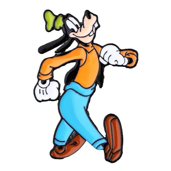 Goofy Cartoon Character Strutting 1.25 Inches Tall Enamel Metal Pin