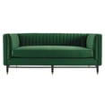 thumbnail image 5 of Modway Devote Channel Tufted Performance Velvet Loveseat in Emerald, 5 of 8