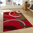 thumbnail image 2 of Allstar Rugs Allstar Ultra-soft Modern Circle Link Design Rug Ocean Blue 5' 2"x7' 0" 5' x 8', 2 of 5