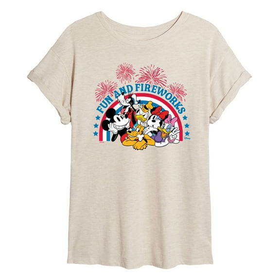 Disney - Fun And Fireworks - Women's Oversized T-Shirt