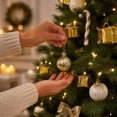 thumbnail image 6 of 24 Pcs Christmas Tree Ornaments Set, Mini Shatterproof Hanging Decorations with Balls Candy Canes Gift Boxes Drums and Bows, Holiday Decor for Christmas Trees Wreaths Garlands Parties, 6 of 9
