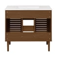 thumbnail image 7 of Bron 36" Freestanding Bathroom Vanity in Brown Oak with 3-Hole Widespread Sink Top, 7 of 7