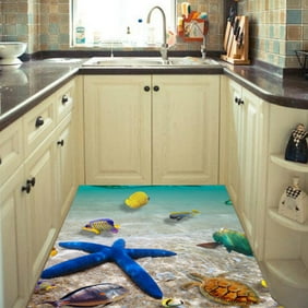 3d Floor Wall Stickers Planet Outer Space Children Bedroom Living