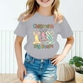 thumbnail image 2 of Girls Summer Graphic Tee Cute Easter Printed Short Sleeve T-Shirt for Kids Casual Comfortable Top Size:3-4 Years, 2 of 4