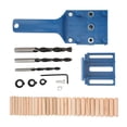 thumbnail image 3 of Localizador De Perforaciones, Guía De Orificios, Localizador De Orificios Rectos Duraderos, Plástico ABS Para Carpintería De Empalme De Espigas Redondas ANGGREK Azul, 3 of 8