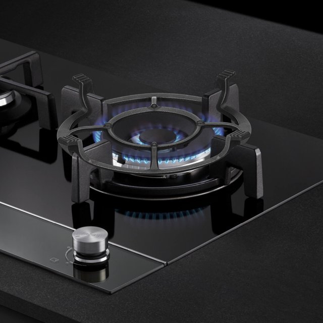 KAKOWELY Soporte Para Cocina De Hierro Fundido Negro Para De Gas Con Antideslizante