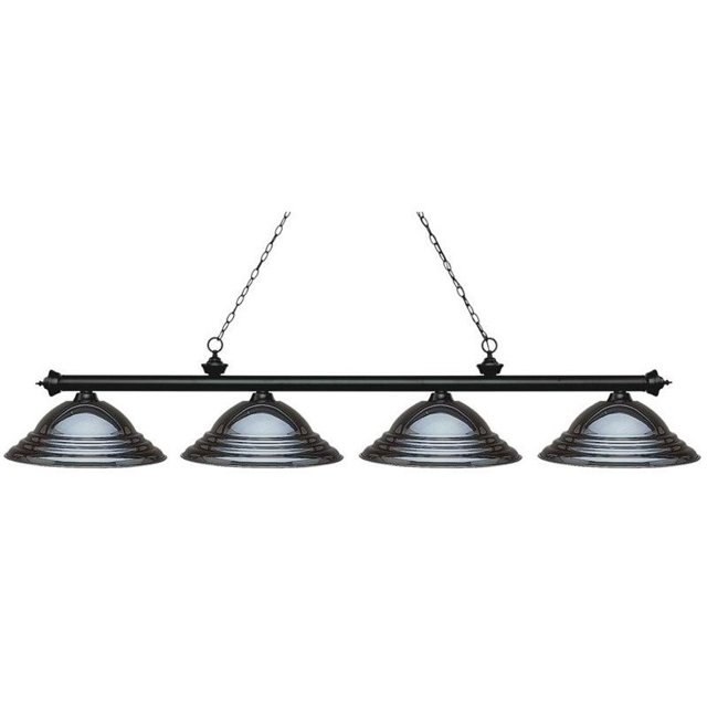 Z-Lite Riviera 4 Light Island Billiard Light in Matte Black