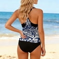 thumbnail image 5 of Levmjia Women's Printed Drawstring Loose Bikini Set with Built - in Bra No Steel Ring, Floral Pattern Tankini Top + Bikini Bottom, Nylon Spandex S - 2XL Swimsuit, 5 of 6