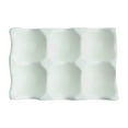 thumbnail image 2 of JingChun Ceramic Egg Holder 6 Cups Egg Tray Porcelain Fresh Egg Holder for Fridge Countertop Kitchen Storage, 2 of 4