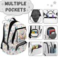 thumbnail image 5 of Bulopur 17 Inch 4-in-1 School Backpack Set, Rainbow Floral Koala Print School Bookbag with Lunch Bag, Water Bottle Sleeve and Pencil Case for School and Animal Lovers, 5 of 7