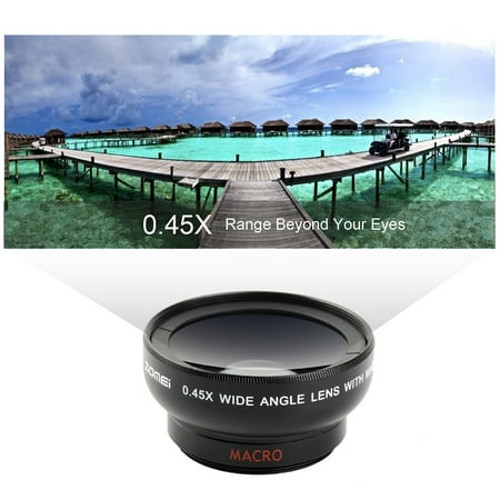 ZOMEI Professional 2 In 1 Clip Universal Mobile Phone 0.45X Super Wide Angle And Macro Camera Lens For Phones