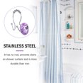 thumbnail image 3 of FRCOLOR Purple Decorative Shower Curtain Hooks with Double Rings for Hanging Curtain and Liner 12 Pieces, 3 of 8