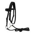 thumbnail image 2 of Brida De Caballo Arnés De Rienda Headstalls Extraíble Snaffle Nylon Correas Negro L Sunnimix Riendas de brida para montar a caballo, 2 of 7