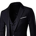 thumbnail image 5 of Levmjia Blazer Jackets For Men Big and Tall Men's Fashion Suit Jacket + Vest + Suit Pants Three-piece Suit, 5 of 6